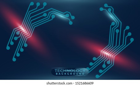 Abstract futuristic digital technology background. Circuit board design background. Vector illustration eps 10.