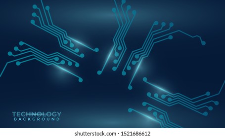 Abstract futuristic digital technology background. Circuit board design background. Vector illustration eps 10.