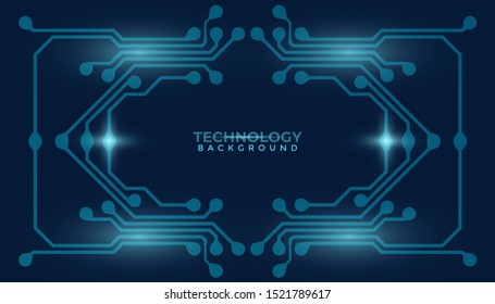 Abstract futuristic digital technology background. Circuit board design background. Vector illustration eps 10.