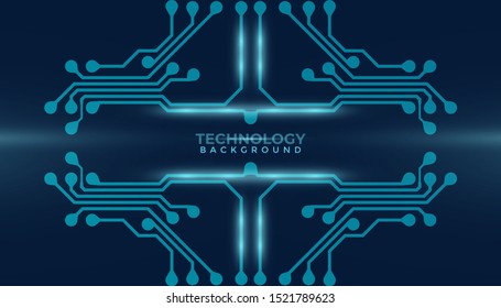 Abstract futuristic digital technology background. Circuit board design background. Vector illustration eps 10.
