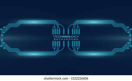 Abstract futuristic digital technology background. Circuit board design background. Vector illustration eps 10.