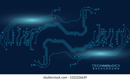 Abstract futuristic digital technology background. Circuit board design background. Vector illustration eps 10.