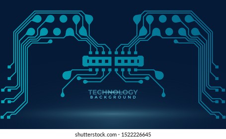 Abstract futuristic digital technology background. Circuit board design background. Vector illustration eps 10.