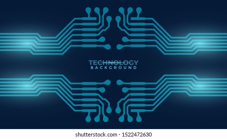 Abstract futuristic digital technology background. Circuit board design background. Vector illustration eps 10.