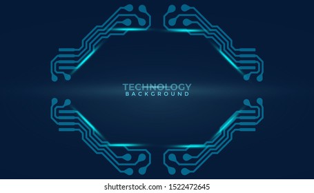 Abstract futuristic digital technology background. Circuit board design background. Vector illustration eps 10.
