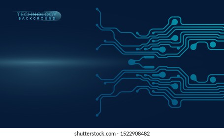 Abstract futuristic digital technology background. Circuit board design background. Vector illustration eps 10.