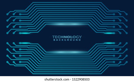 Abstract futuristic digital technology background. Circuit board design background. Vector illustration eps 10.
