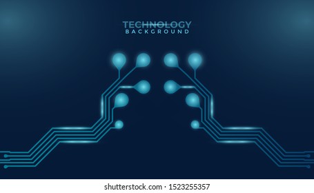 Abstract futuristic digital technology background. Circuit board design background. Vector illustration eps 10.