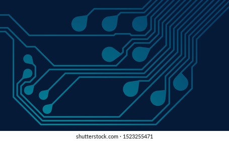 Abstract futuristic digital technology background. Circuit board design background. Vector illustration eps 10.