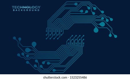 Abstract futuristic digital technology background. Circuit board design background. Vector illustration eps 10.