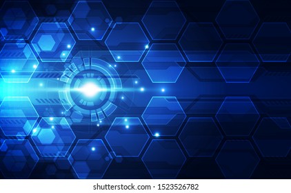 Abstract futuristic digital technology background. Illustration Vector
