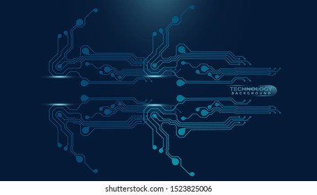 Abstract futuristic digital technology background. Circuit board design background. Vector illustration eps 10.