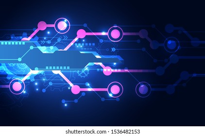 Abstract futuristic digital technology background. Illustration Vector