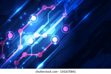 Abstract futuristic digital technology background. Illustration Vector
