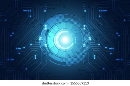 Abstract futuristic digital technology background. Illustration Vector
