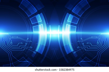 Abstract futuristic digital technology background. Illustration Vector

