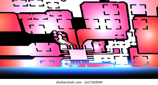 Abstract futuristic digital technology background. Circuit board design background. Vector illustration eps 10.