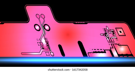 Abstract futuristic digital technology background. Circuit board design background. Vector illustration eps 10.