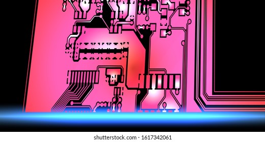 Abstract futuristic digital technology background. Circuit board design background. Vector illustration eps 10.