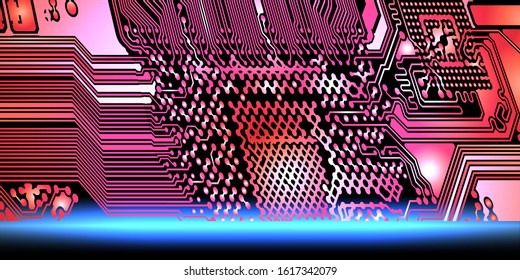 Abstract futuristic digital technology background. Circuit board design background. Vector illustration eps 10.