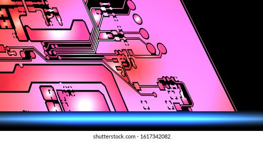 Abstract futuristic digital technology background. Circuit board design background. Vector illustration eps 10.