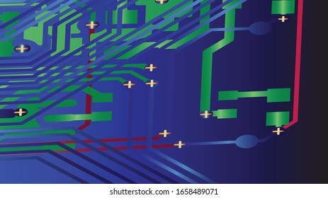 Abstract futuristic digital technology background. Circuit board design background. 3d ilustration. Vector illustration eps 10.