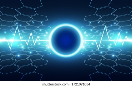 Abstract futuristic digital technology background. Illustration Vector