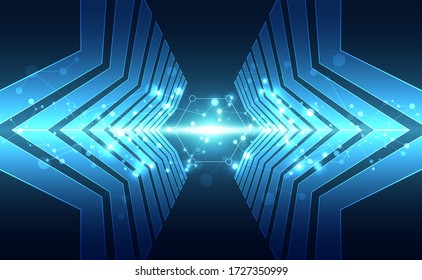 Abstract futuristic digital technology background. Illustration Vector