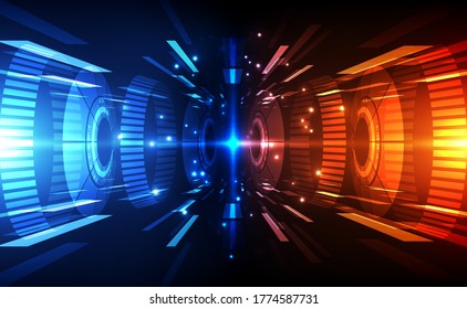 Abstract futuristic digital technology background. Illustration Vector