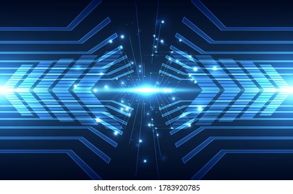 Abstract futuristic digital technology background. Illustration Vector
