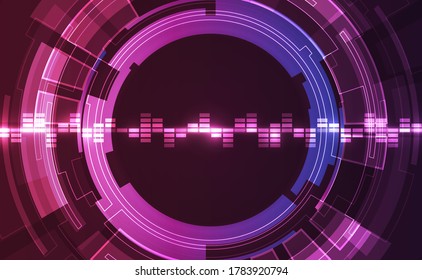 Abstract futuristic digital technology background. Illustration Vector