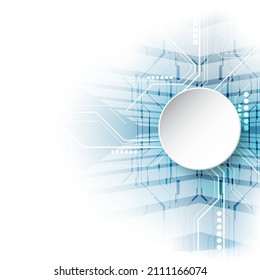 Abstract futuristic digital technology background. Illustration Vector