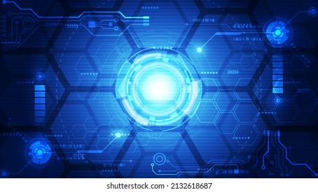 Abstrakter futuristischer Hintergrund digitaler Technologie. Vektorgrafik