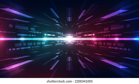 Abstract futuristic digital technology background. Illustration Vector