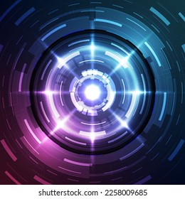 Abstract futuristic digital technology background. Illustration Vector