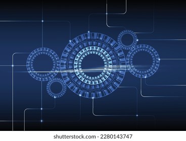 Resumen del contexto futurista de la tecnología digital. Vector de ilustración