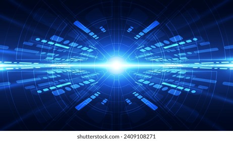 Abstract futuristic digital technology background. Illustration Vector