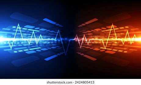 Abstract futuristic digital technology background. Illustration Vector