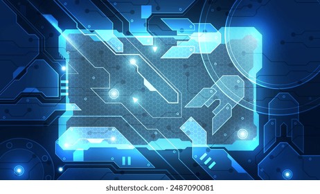 Abstract futuristic digital technology background. Illustration Vector