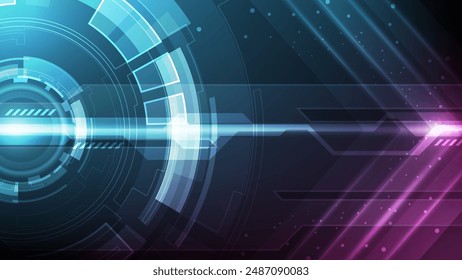 Abstract futuristic digital technology background. Illustration Vector
