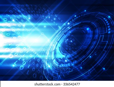 Abstract futuristic digital technology background. Illustration Vector