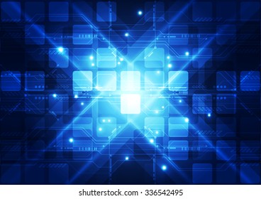 Abstract futuristic digital technology background. Illustration Vector