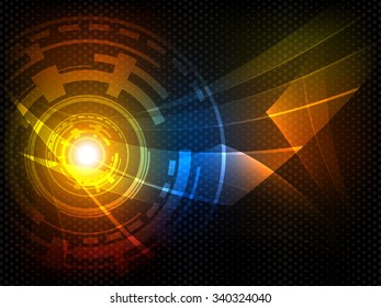 Abstract futuristic digital technology background. Vector illustration