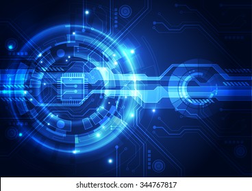 Abstract futuristic digital technology background. Illustration Vector