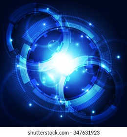 Abstract futuristic digital technology background. Illustration Vector