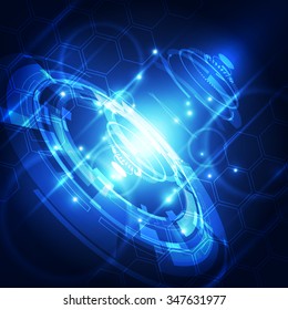 Abstract futuristic digital technology background. Illustration Vector