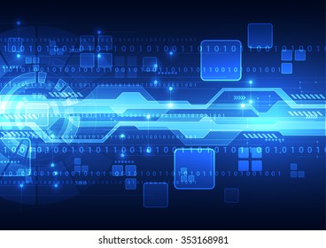 Abstract futuristic digital technology background. Illustration Vector