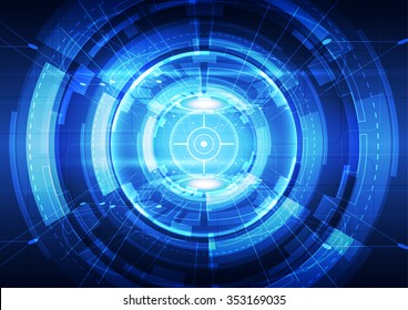 Abstract futuristic digital technology background. Illustration Vector