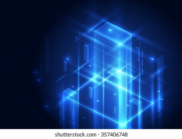 Abstract futuristic digital technology background. Illustration Vector