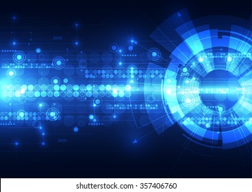 Abstract Futuristic Digital Technology Background Illustration Stock 